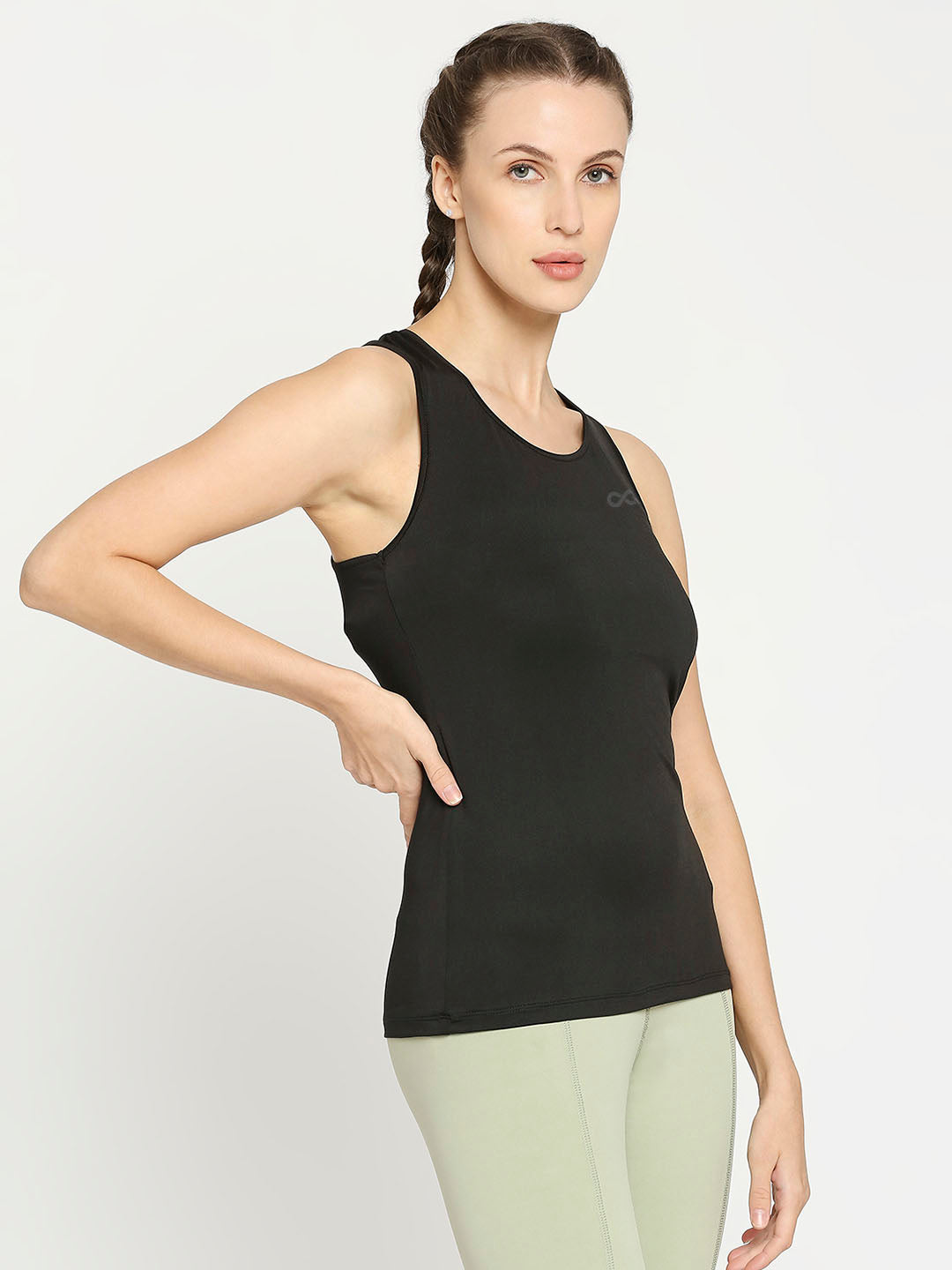 Women's Black Sports Racerback Vest - Stay Cool and Stylish