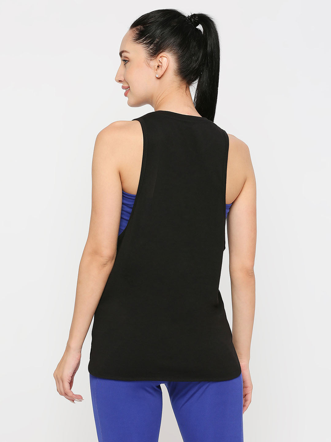 Women's Sports Muscle Tank Vest - Black