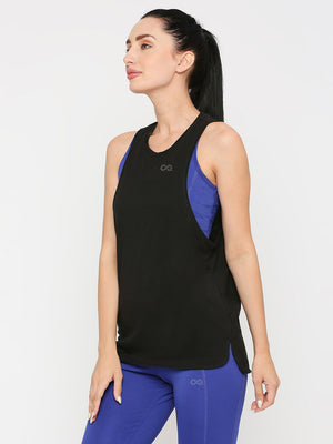 Women's Sports Muscle Tank Vest - Black