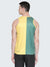 Men's Two-Tone Active Gym Vest : Yellow/Green - Front