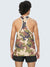 Men's Camouflage Active Gym Vest: Green - Front