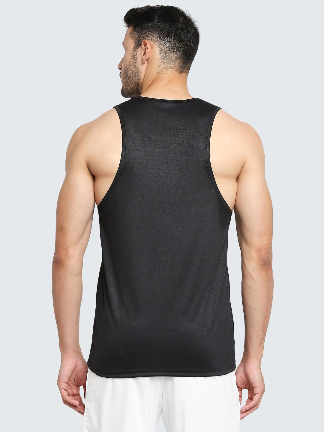 Men's Camouflage Active Gym Vest: Black