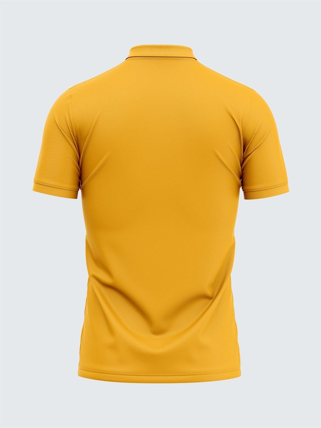 Mars Dry Fit Men's Polo T-Shirt Yellow & Black - 1843YW - Sportsqvest