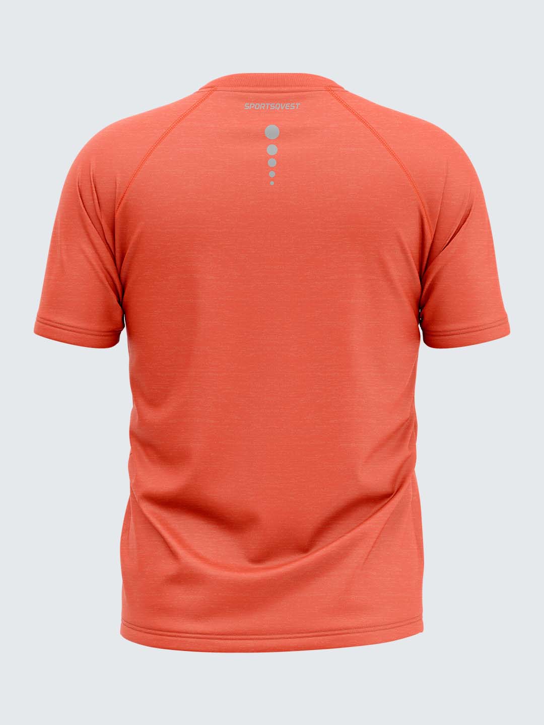 Men Orange Round Neck Active T-shirt - 1852OR