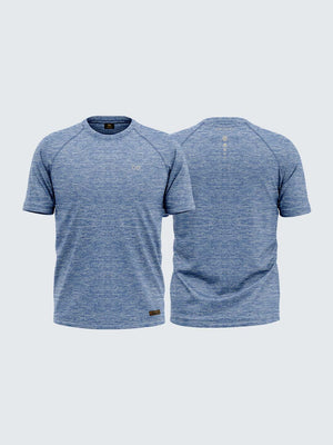 Men Light Blue Round Neck Active T-shirt - 1854BL