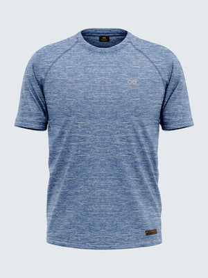 Men Light Blue Round Neck Active T-shirt - 1854BL