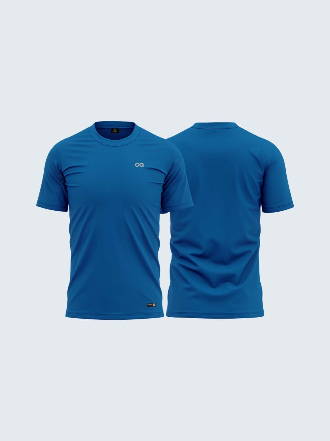 Men Blue Round Neck Active T-shirt - 1855BL