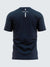Men Navy Blue Round Neck Active T-shirt - 1856NB