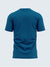 Men Sea Blue Round Neck Active T-shirt - 1857BL