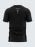 Men Black Round Neck Active T-shirt - 1859BK