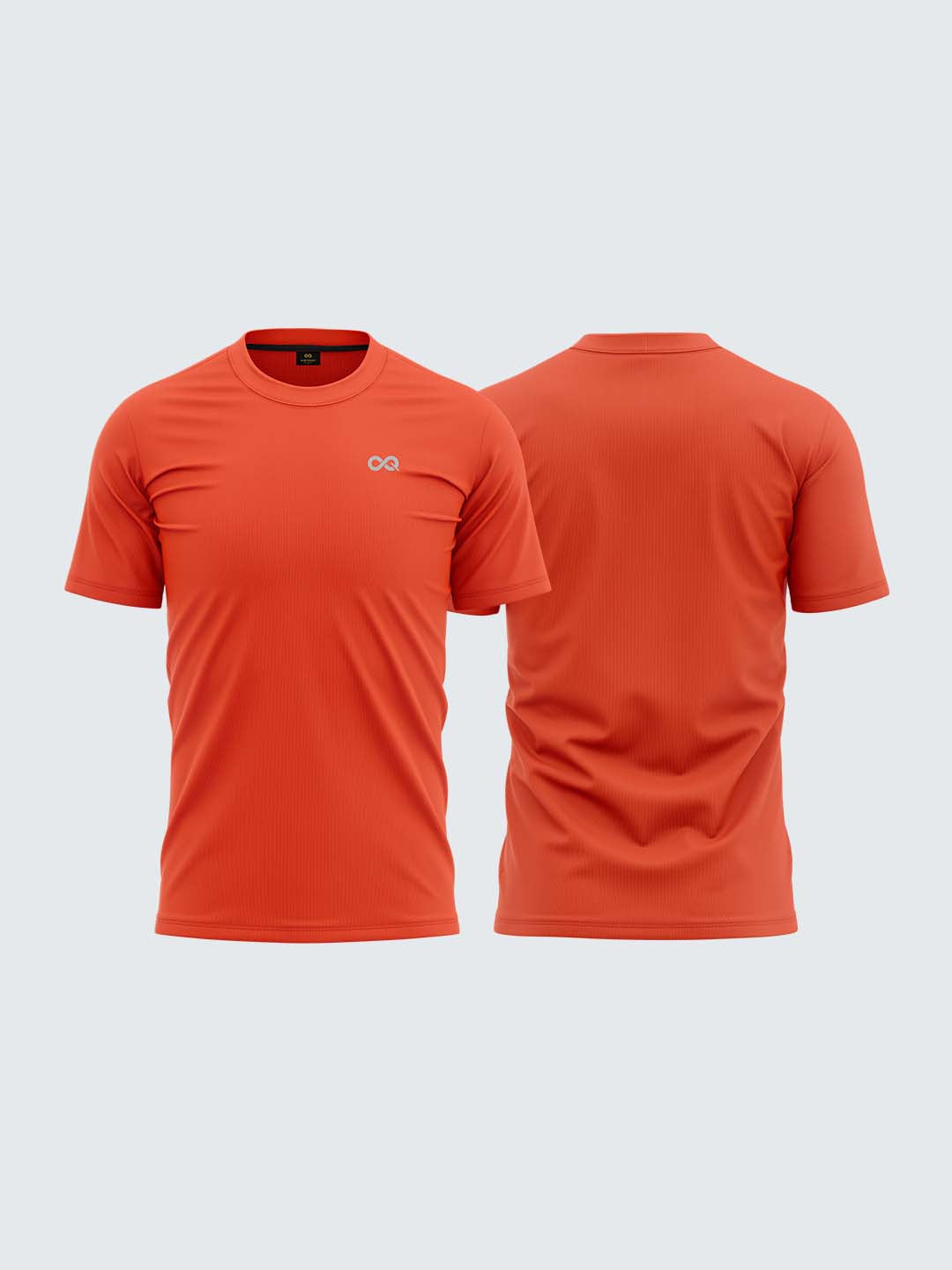 Men Orange Round Neck Active T-shirt - 1861OR