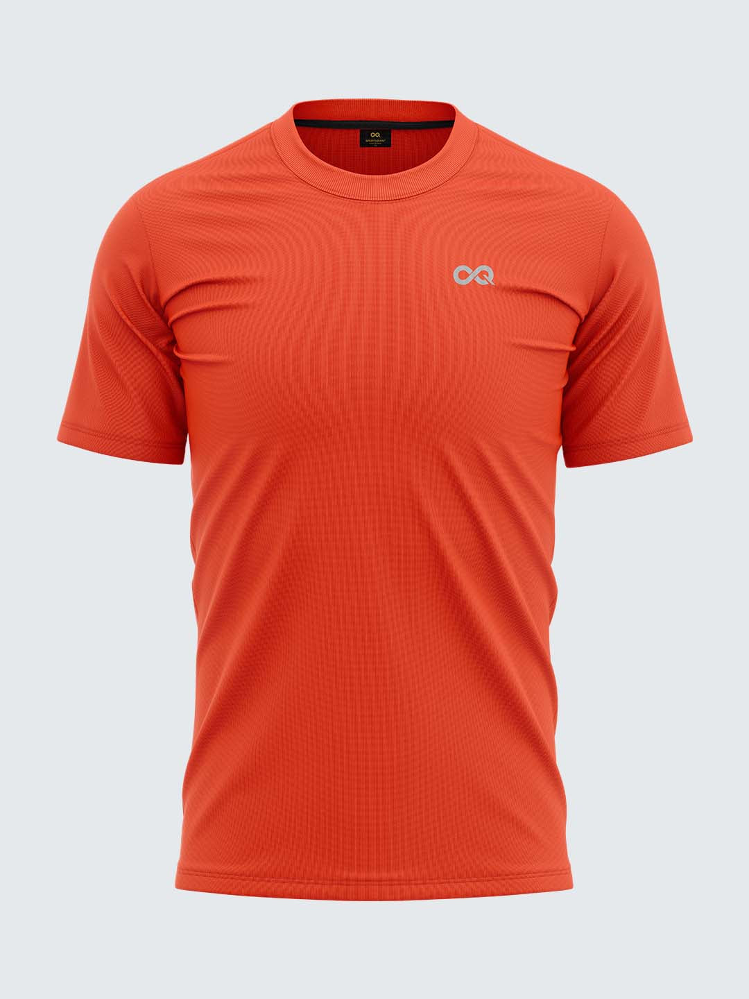 Men Orange Round Neck Active T-shirt - 1861OR