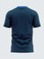 Men's Cobalt Blue Two-Tone Folding Sleeve Active Round Neck T-shirt - 1862BL