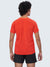 Men's Two-Tone Active Sports T-Shirt: Orange - Front