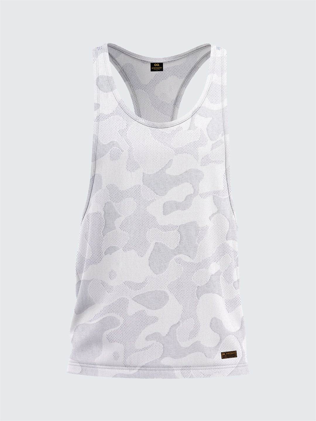Men&#39;s Camouflage Light Racerback Vest White - 1867WH