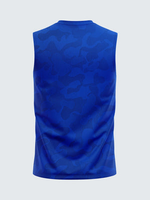 Men's Camouflage Light Sleeveless T-Shirt Vest Royal Blue - 1869RB