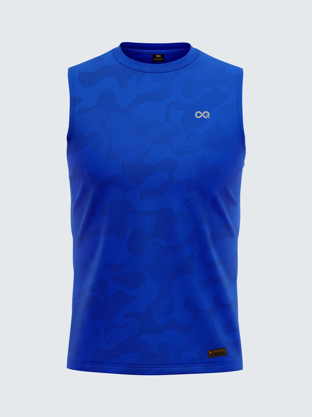 Men&#39;s Camouflage Light Sleeveless T-Shirt Vest Royal Blue - 1869RB