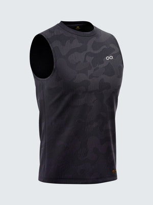 Men's Camouflage Light Sleeveless T-Shirt Vest Black - 1871BK