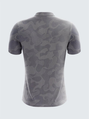 Men's Camouflage Light Polo T-Shirt Thin Collar Light Grey - 1875LG - Sportsqvest