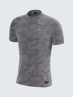 Men's Camouflage Light Polo T-Shirt Thin Collar Light Grey - 1875LG - Sportsqvest