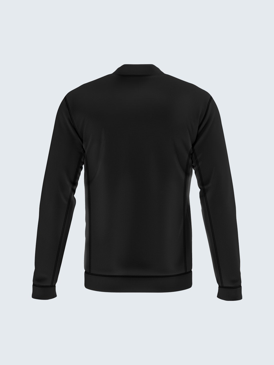 Men Black Active Full Zipper Jacket - 1884BK