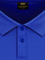 Men's White & Blue Self Stripe Active Polo T-shirt - 1889WH - Sportsqvest