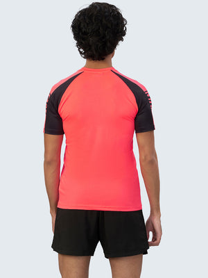 Men's Run Fast Active Sports T-Shirt: Pink - Back