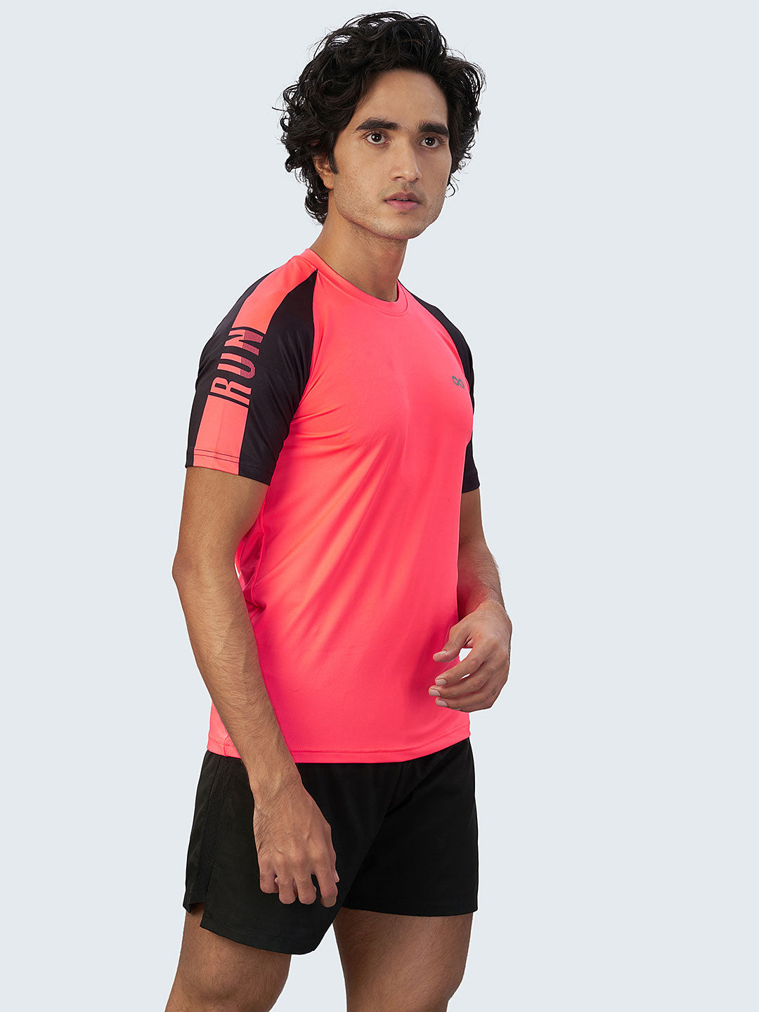 RYRJJ On Clearance Men's Active Quick Dry Crew Neck T Shirts Athletic  Running Gym Workout Short Sleeve Tee Tops Pink M