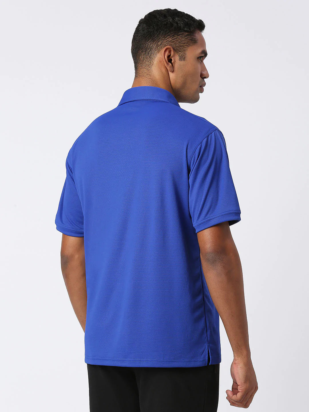 Men's Sports Polo Shirt - Royal Blue - Front