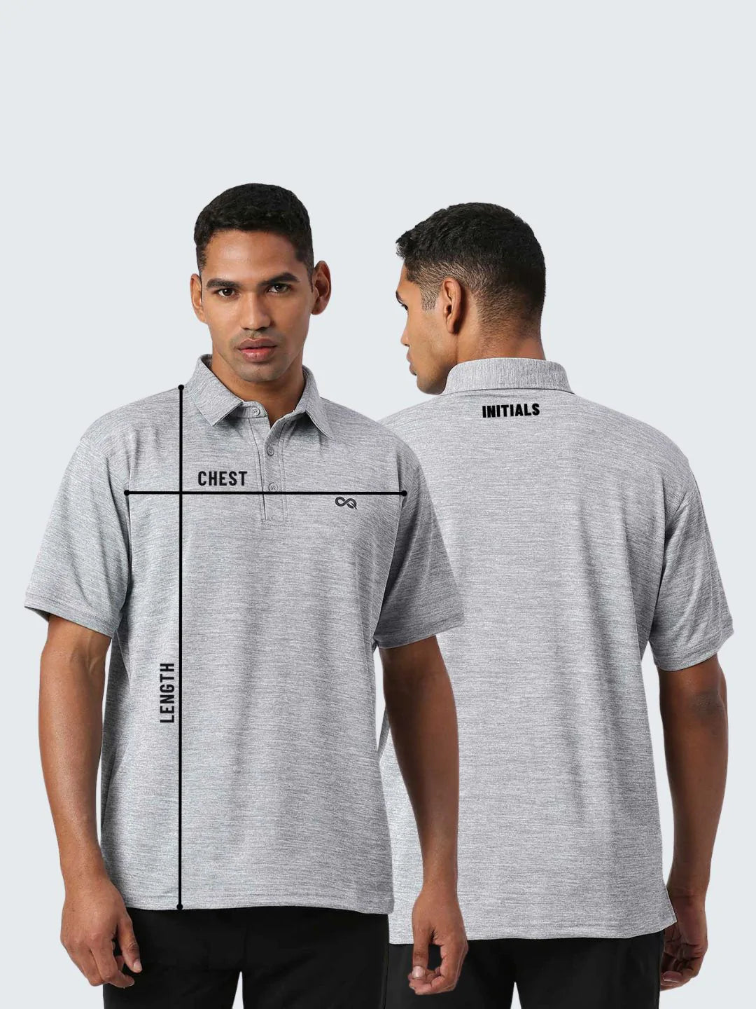 Men&#39;s Sports Polo Shirt - Grey - Customise