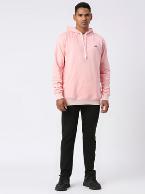Men's Cotton Fleece Looper Hoodie - Pink (Lifestyle)
