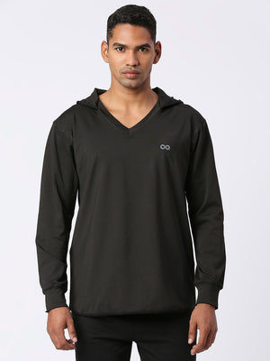 Men's Sports Hoodie - Black (Front)