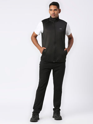 Men's Activewear Vest Jacket - Black (Lifestyle)