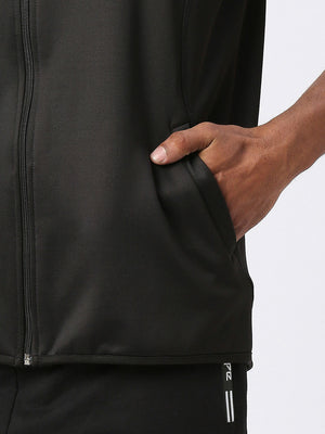 Men's Activewear Vest Jacket - Black (Zoom 1)