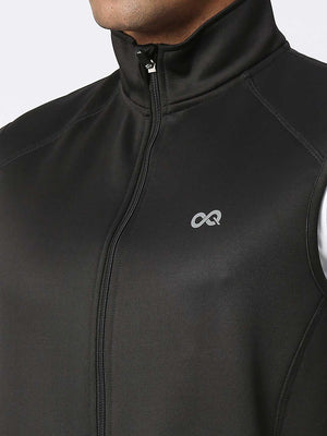 Men's Activewear Vest Jacket - Black (Zoom 2)