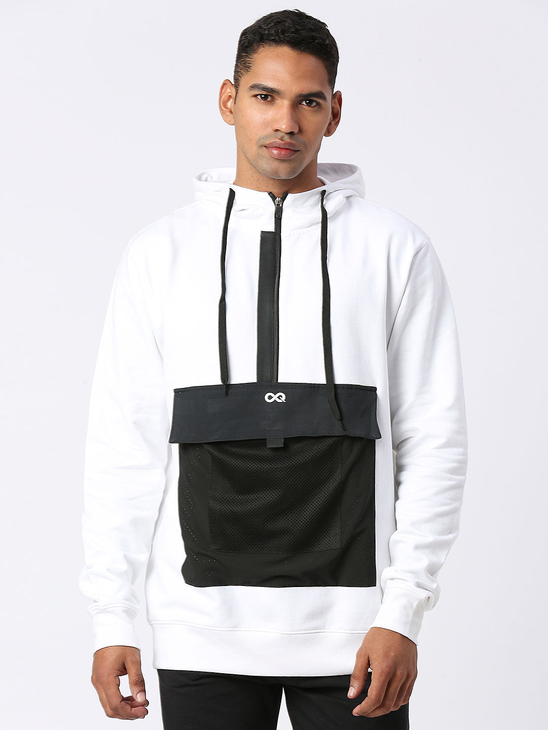 4-bar Half-&-half Hoodie | Thom Browne