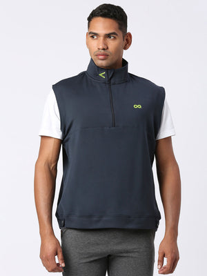 Men's Activewear Vest Jacket - Navy Blue