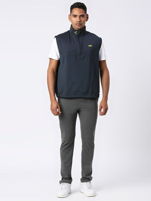 Men's Activewear Vest Jacket - Navy Blue