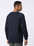 Men's Cotton Fleece Looper Sweatshirt - Navy Blue (Front)