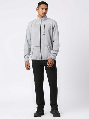 Men's Cotton Fleece Looper Jacket - Grey (Lifestyle)