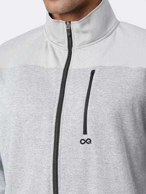Sportsqvest Men's Cotton Fleece Looper Jacket - Grey