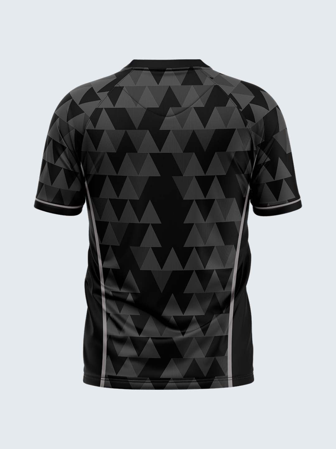 Men's Abstract Rugby Jersey: Black - Front