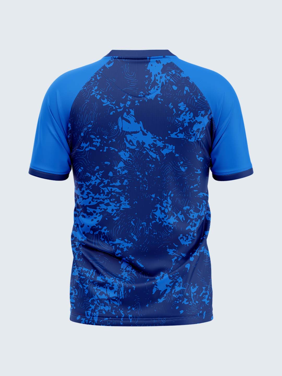 Men's Abstract Rugby Jersey: Blue - Front