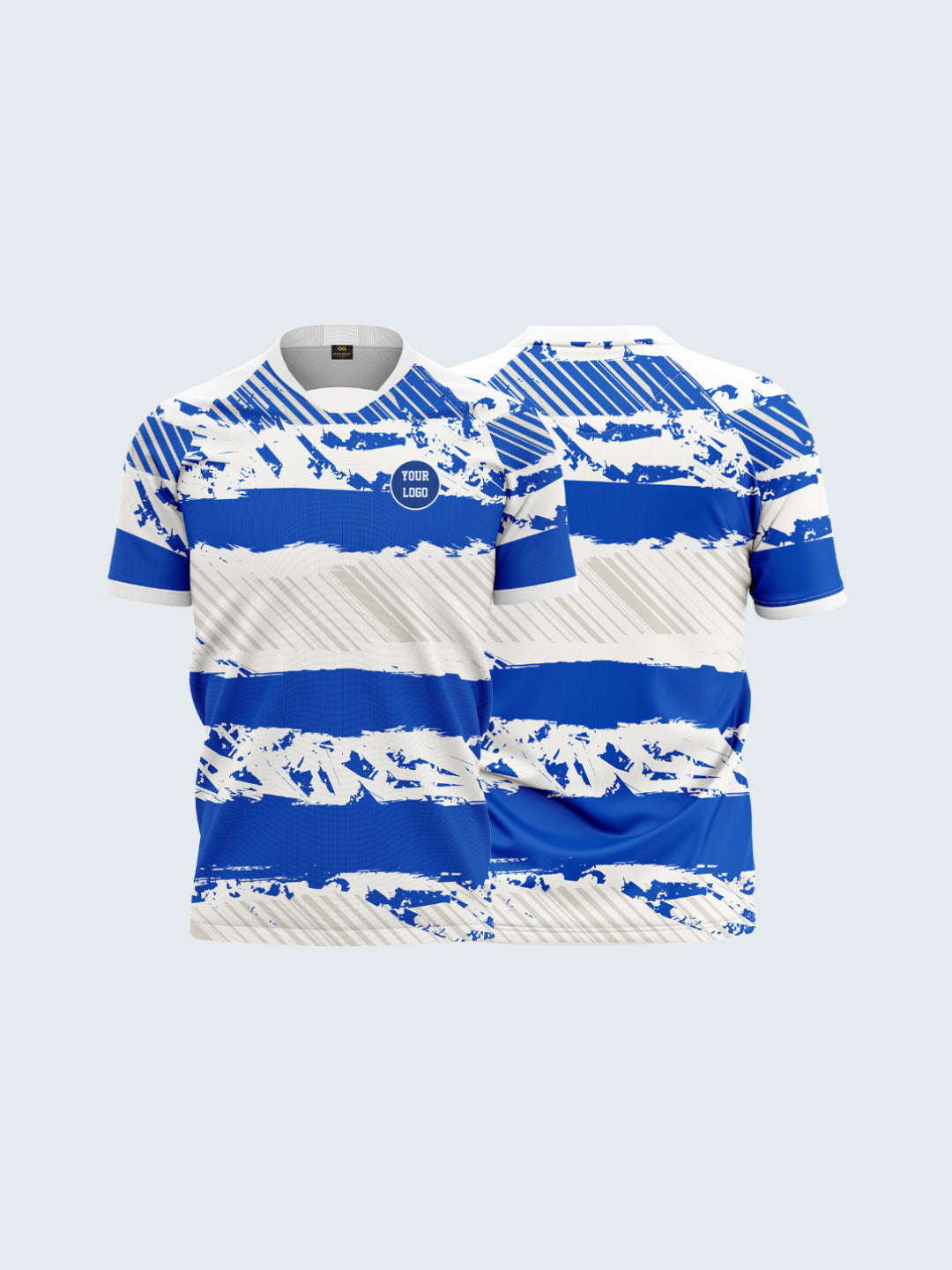 Customise Blue Rugby Jersey - 2138BL - Both
