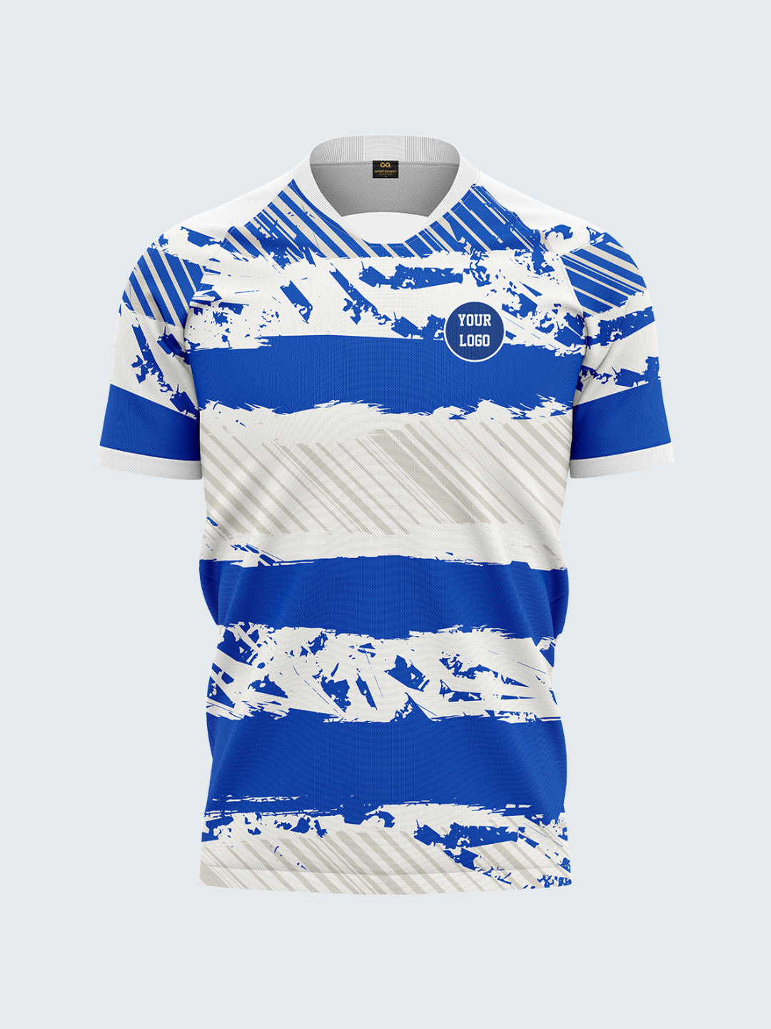 Customise Blue Rugby Jersey - 2138BL - Front