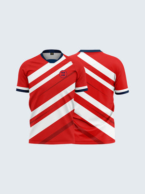 Customise Red Rugby Jersey - 2140RD - Both