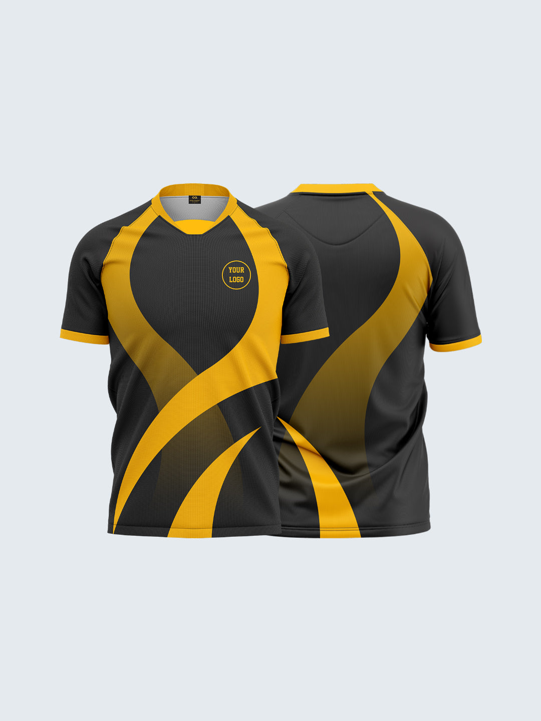 Customise Grey Rugby Jersey - 2141GY - Both