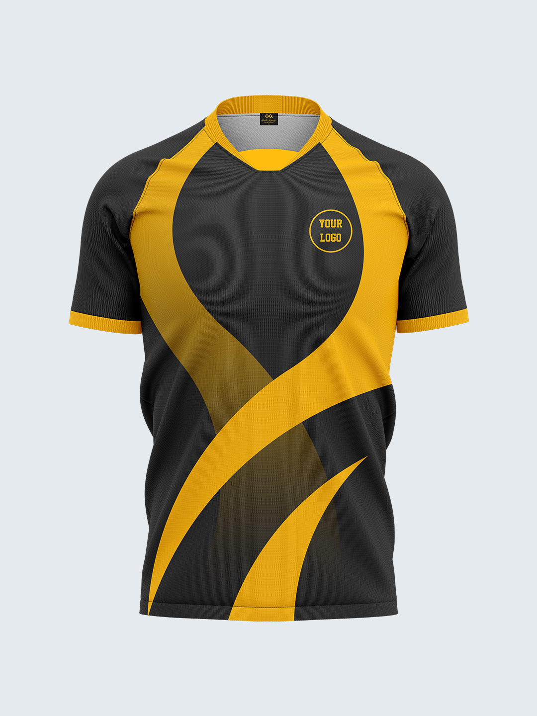 Customise Grey Rugby Jersey - 2141GY - Front