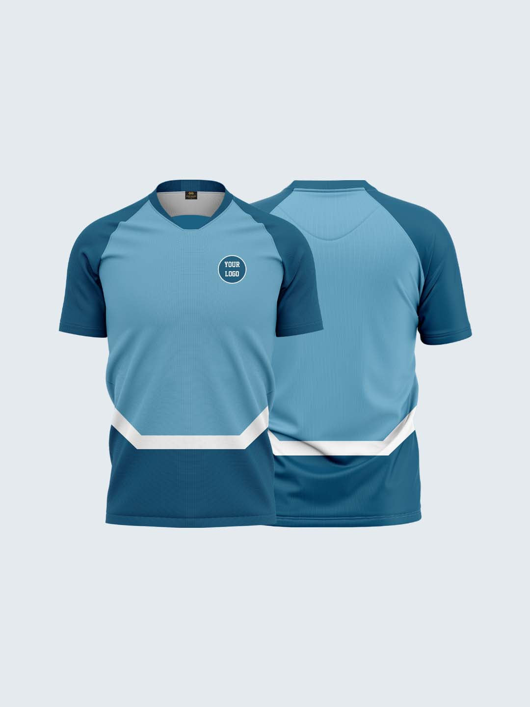 Customise Blue Rugby Jersey - 2143BL - Both