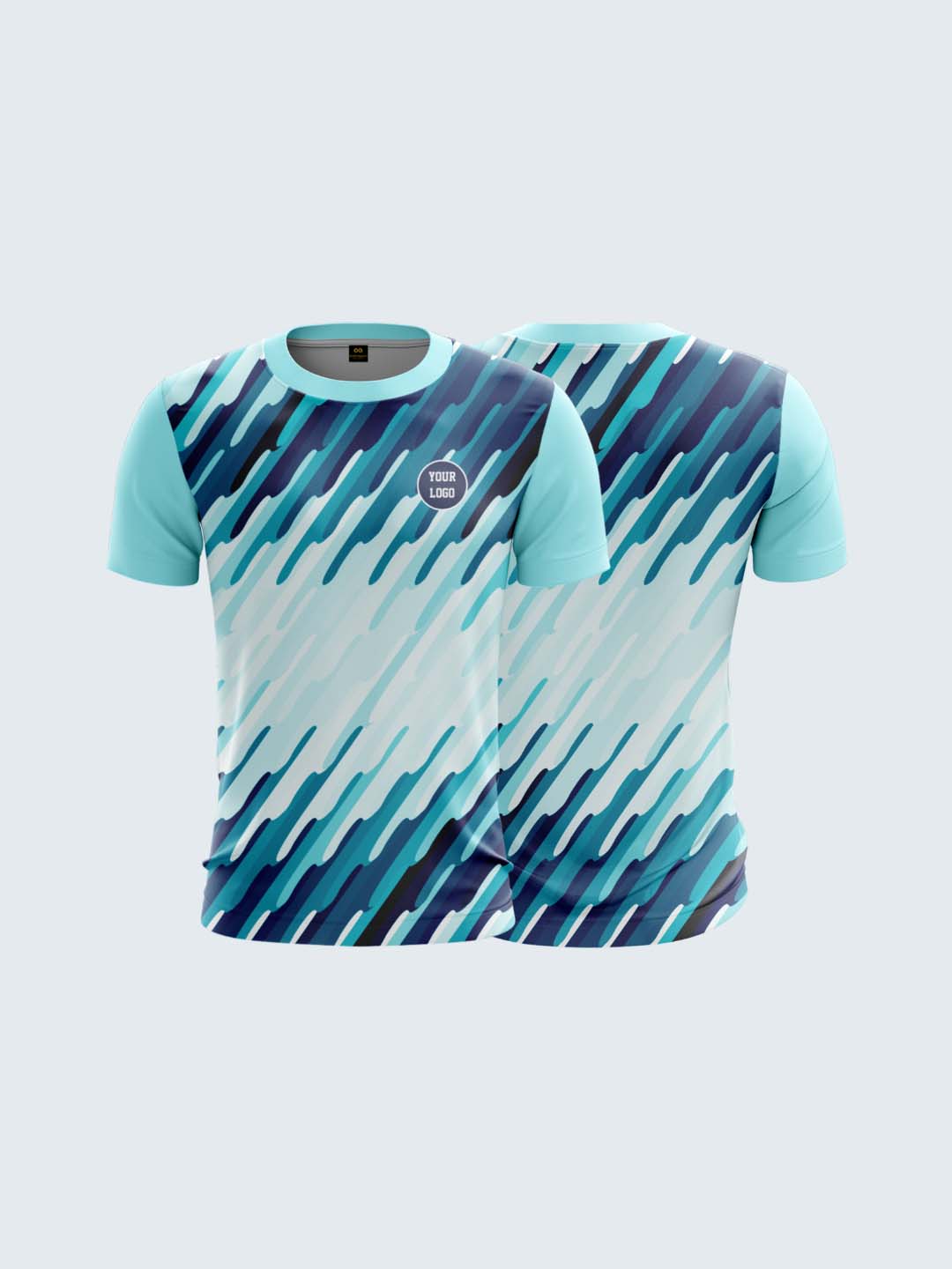 Customise Light Blue Squash Jersey - 2161LB - Both